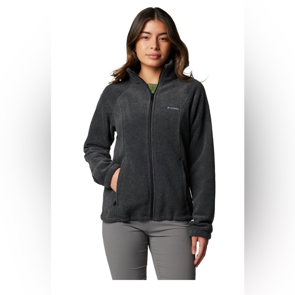 Columbia Black Zip Up Jacket-XL
